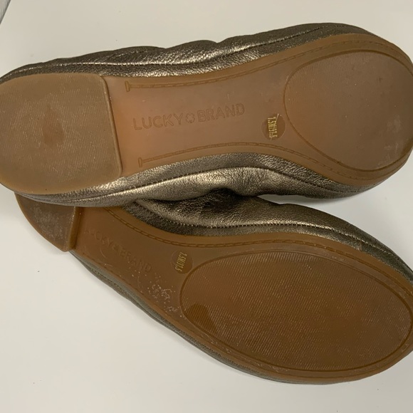 Lucky Brand Gold tone flats- ballet shoes - Picture 8 of 8